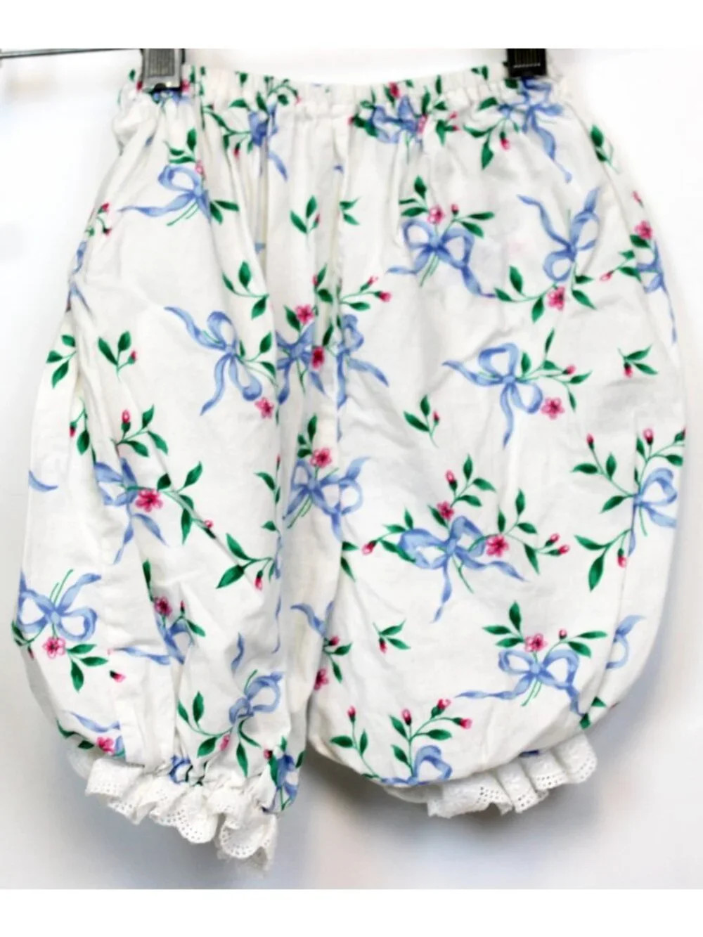 Simi Baby 2pc Dress Bloomer Diaper Cover sz 24m Floral Flowers Lace Trim Puff